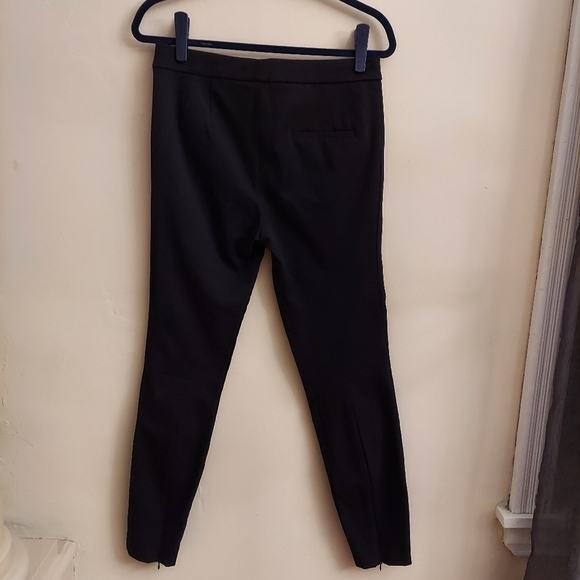 ZARA WOMAN Black Straight Leg Pants with Zippered Hems - Picture 12 of 12